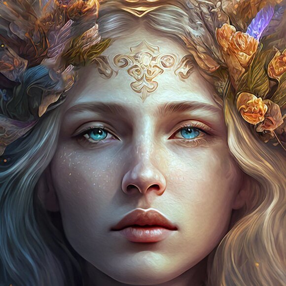 8x8 Virgo Zodiac The Maiden Wall Art‎ Illustration Watercolor Oil Painting Print - Picture 6 of 6